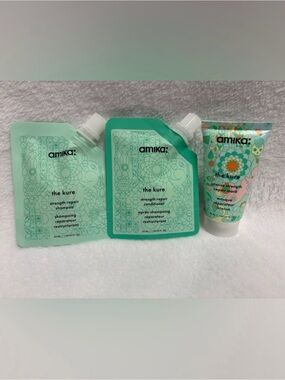 Amika The Kure Strength Repair Trio Hair care bundle New in Box